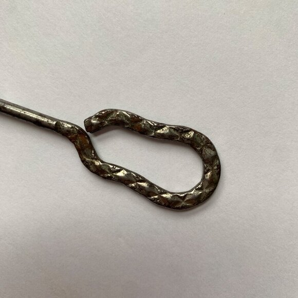 Vintage Shoe Button Hook Silver Metal - Picture 2 of 5